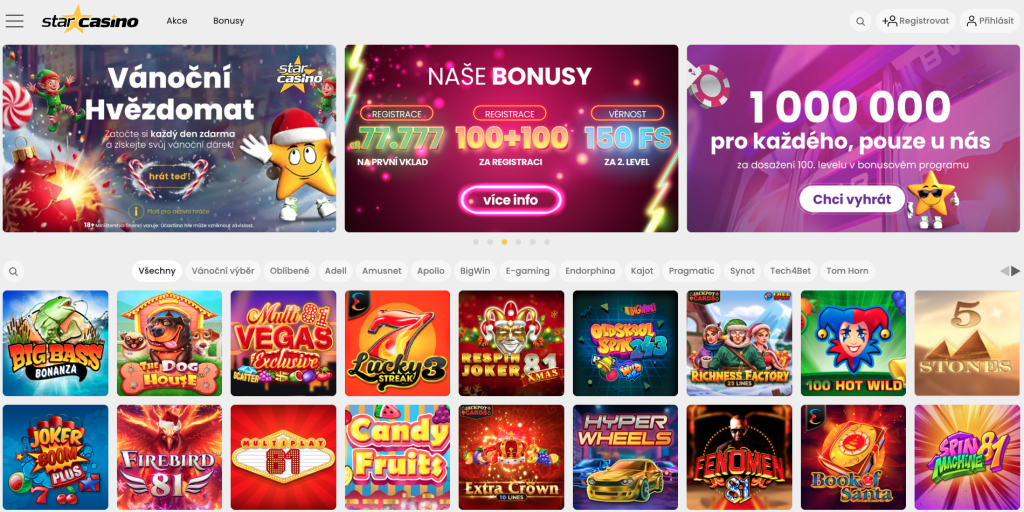 StarCasino, main page